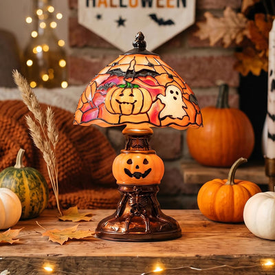 HauntedGlow™ Hand-Painted Pumpkin Lamp