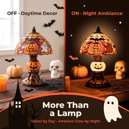 HauntedGlow™ Hand-Painted Pumpkin Lamp
