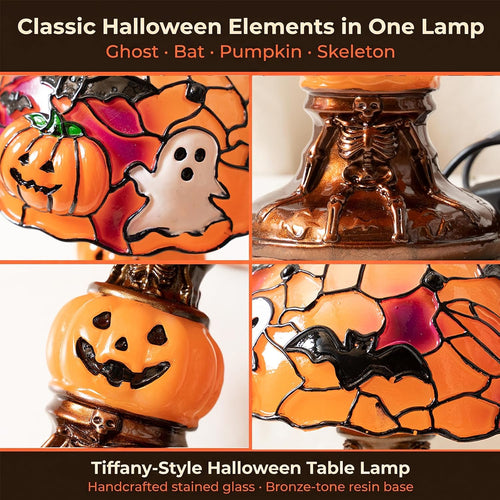 HauntedGlow™ Hand-Painted Pumpkin Lamp