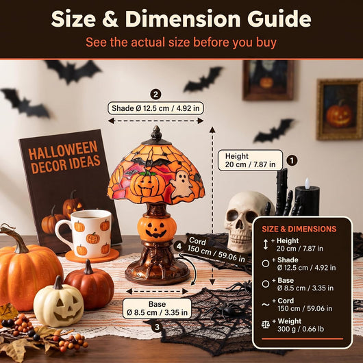 HauntedGlow™ Hand-Painted Pumpkin Lamp
